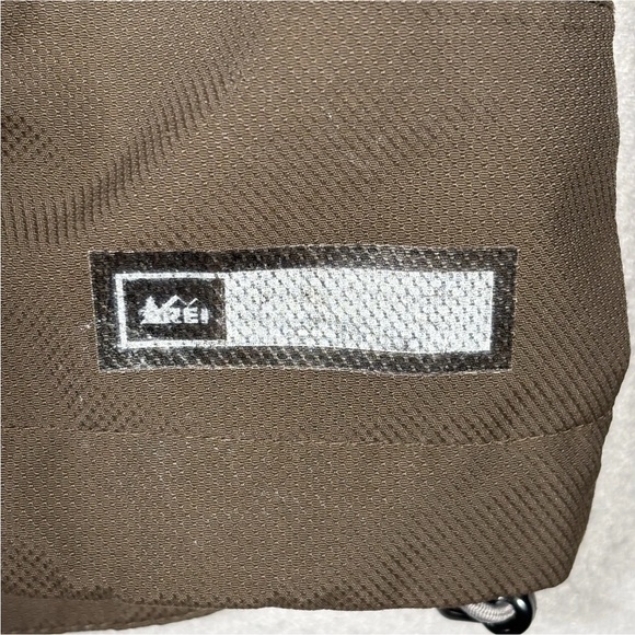 REI Jacket Womens Medium Brown Hooded Zip Serpa Lined Rain Element Outdoor Hiker - Picture 8 of 11